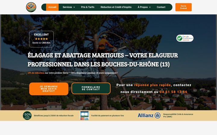 Екранна снимка на elagage-martigues.fr