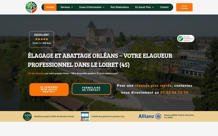 Képernyőkép: elagage-orleans.fr