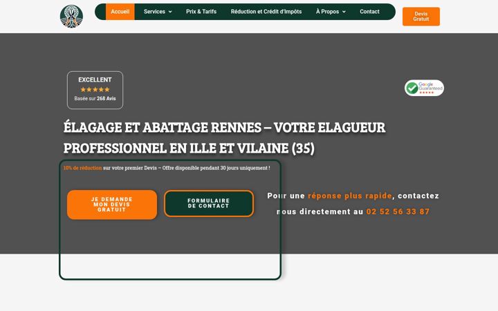 Képernyőkép: elagage-rennes-35.fr