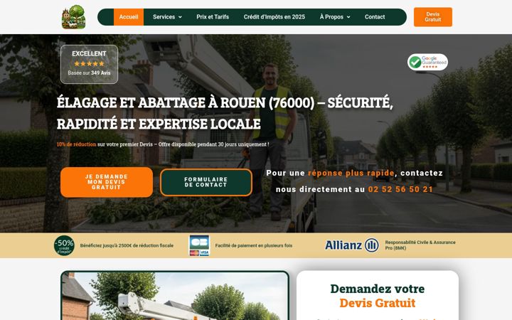 Képernyőkép: elagage-rouen.fr