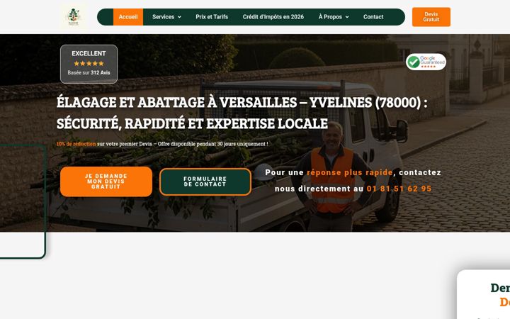 Képernyőkép: elagage-versailles.fr