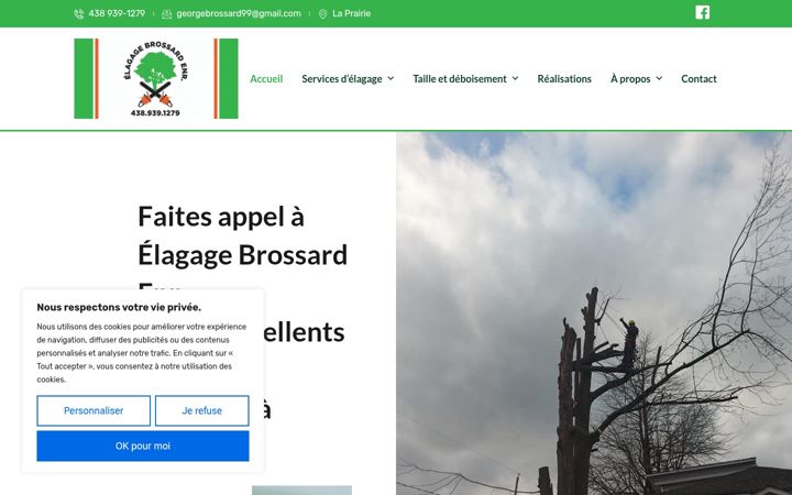 Captura de ecrã de elagagebrossard.ca