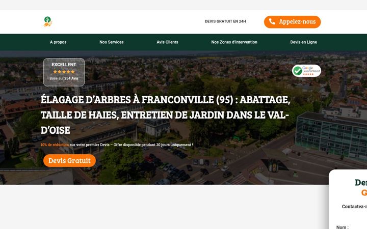 Képernyőkép: elagagefranconville.fr