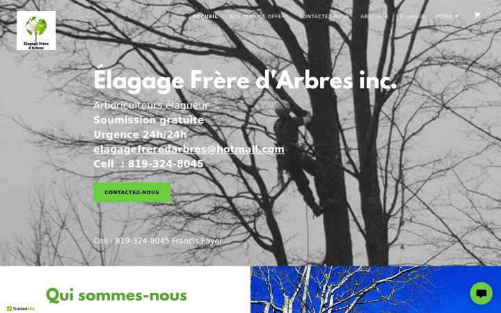 Screenshot of elagagefreredarbres.com