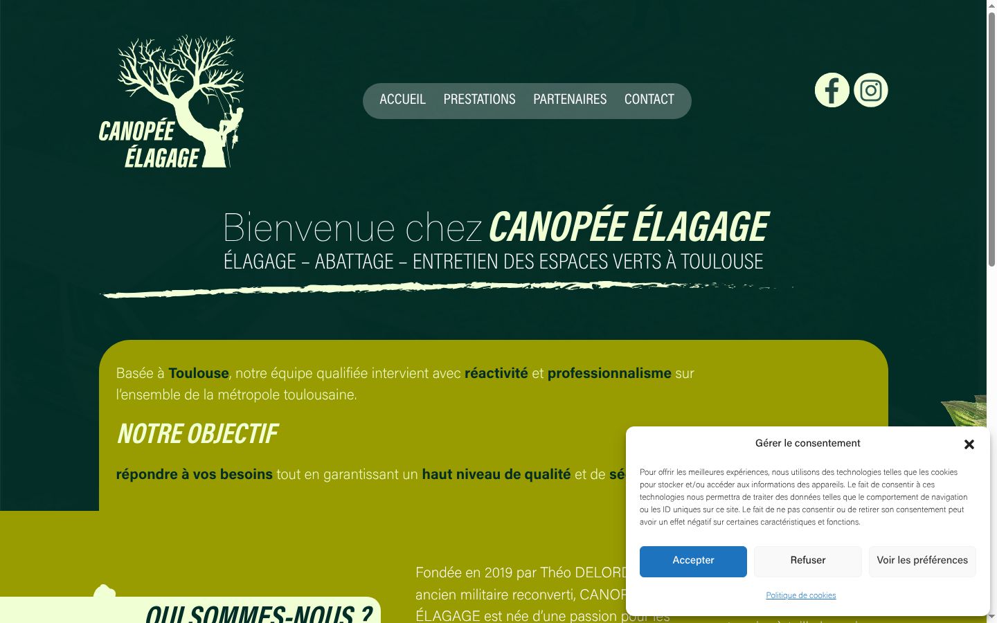 Screenshot tal-banner tal-kunsens muri qabel kwalunkwe interazzjoni