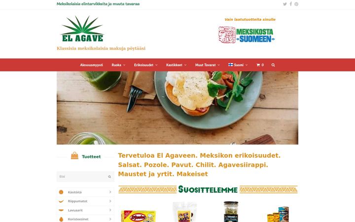 Screenshot of elagave.fi