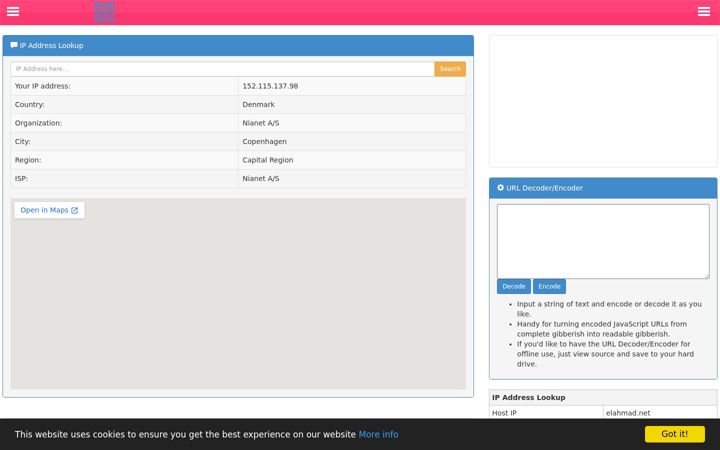 Screenshot of elahmad.net