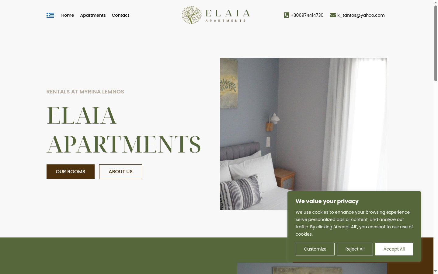 Screenshot of the consent banner shown before any interaction