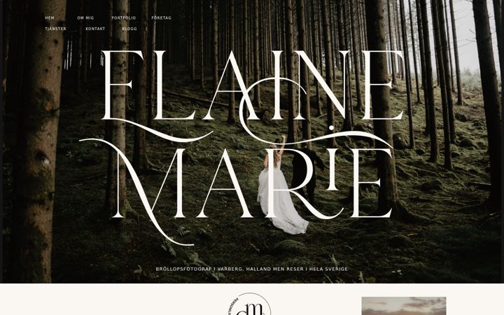 Ekraanipilt saidist elainemarie.se
