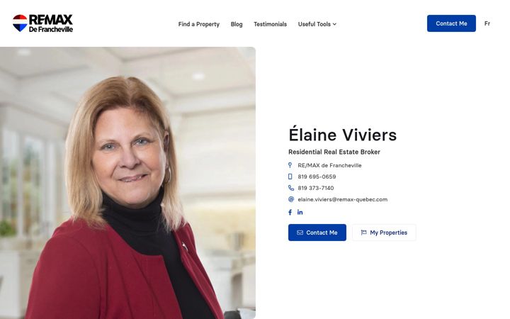Screenshot of elaineviviers.com