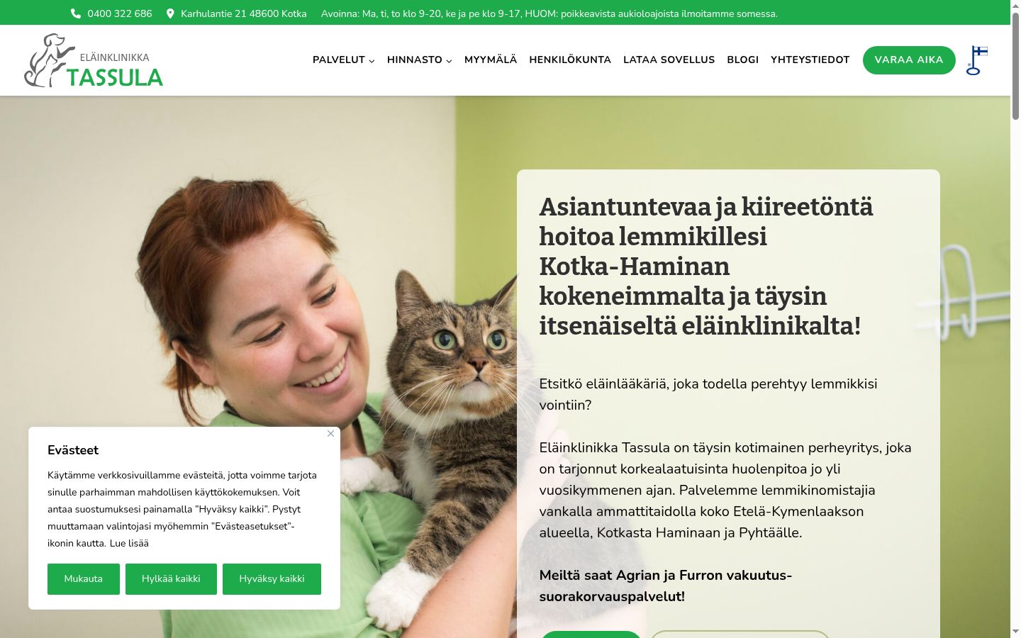 Képernyőkép a bármilyen interakció előtt megjelenő hozzájárulási bannerről
