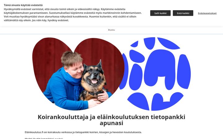 Screenshot of elainkoulutus.fi