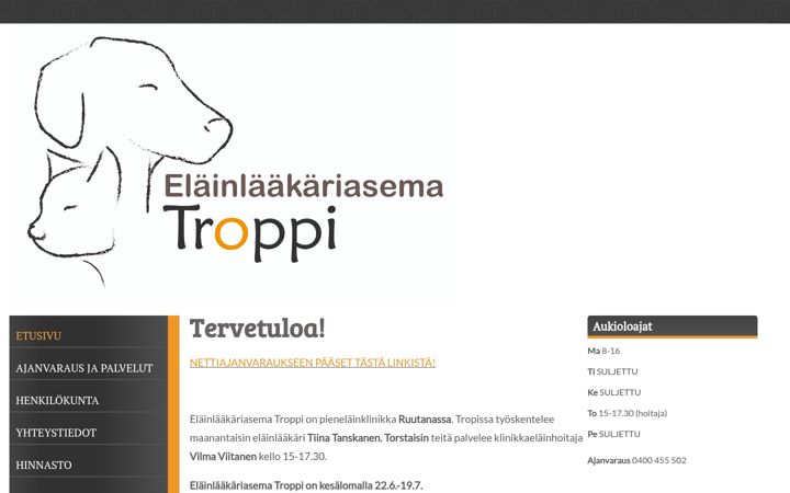 Screenshot of elainlaakariasematroppi.fi