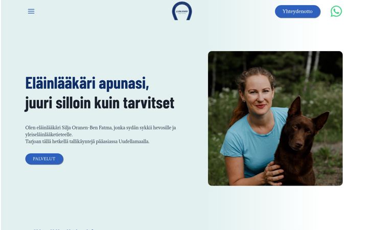 Screenshot of elainlaakarisilja.fi