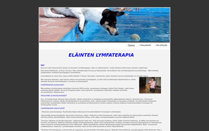Screenshot of elaintenlymfaterapia.com