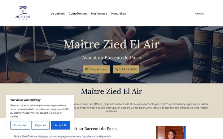 Screenshot of elair-avocat.com