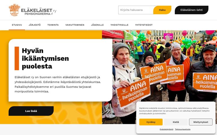 Screenshot of elakelaiset.fi
