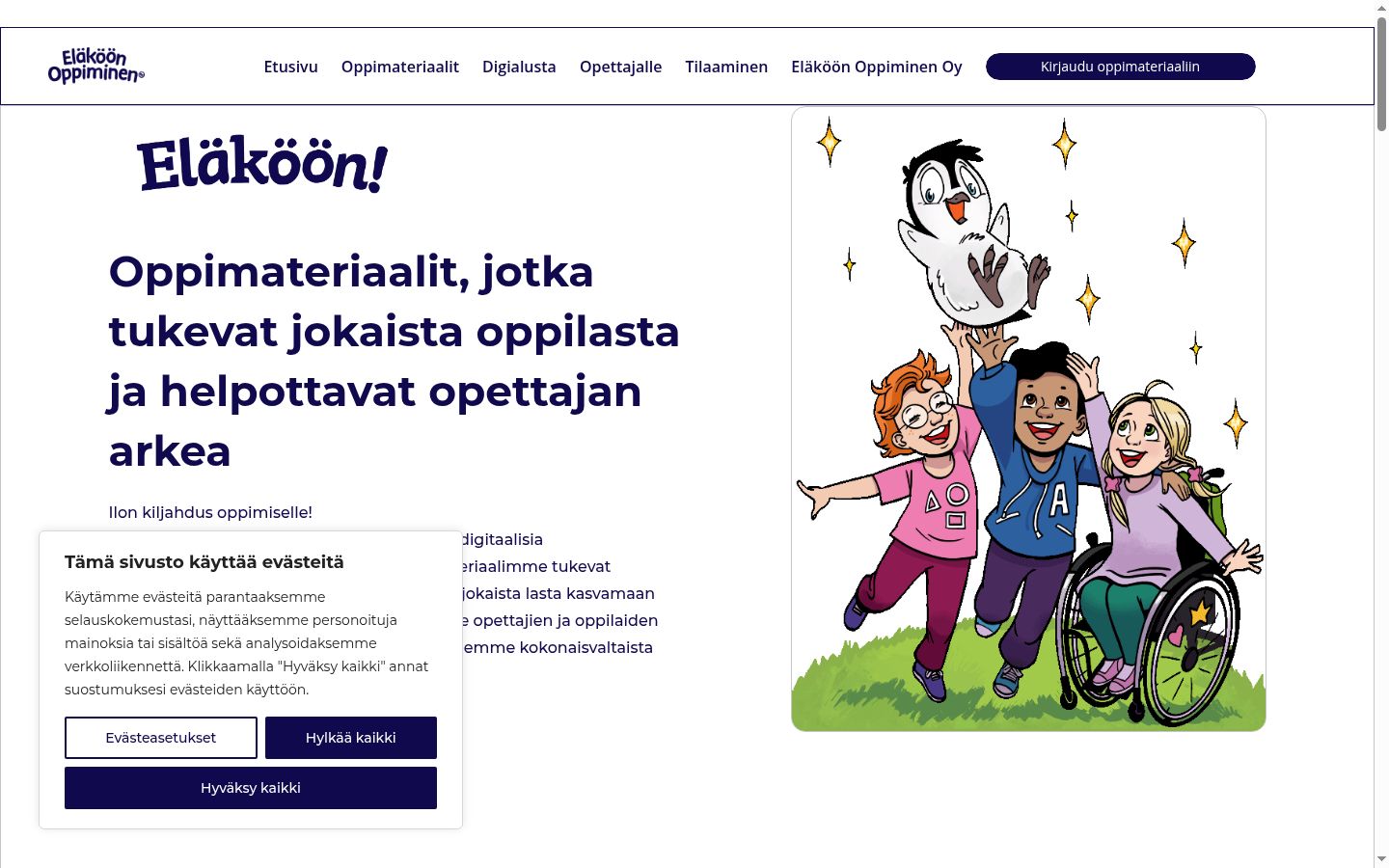 Képernyőkép a bármilyen interakció előtt megjelenő hozzájárulási bannerről