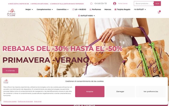 Screenshot of elalmendrodeisabella.com
