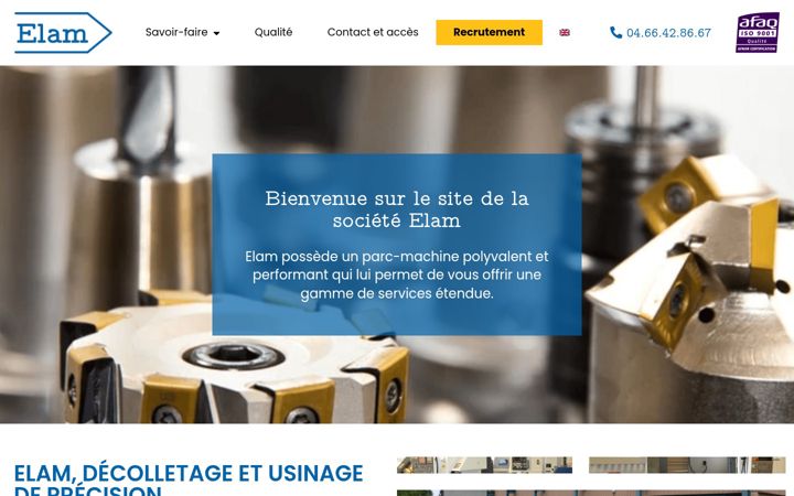 Screenshot di elam.fr