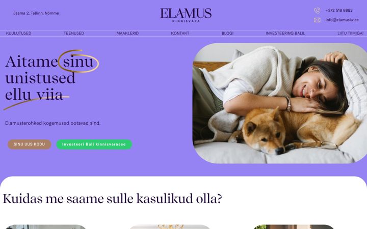 Screenshot of elamuskv.ee