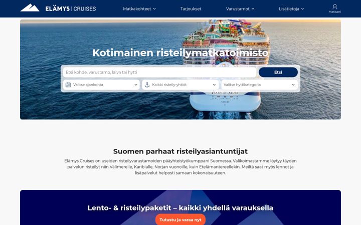 Screenshot of elamyscruises.com