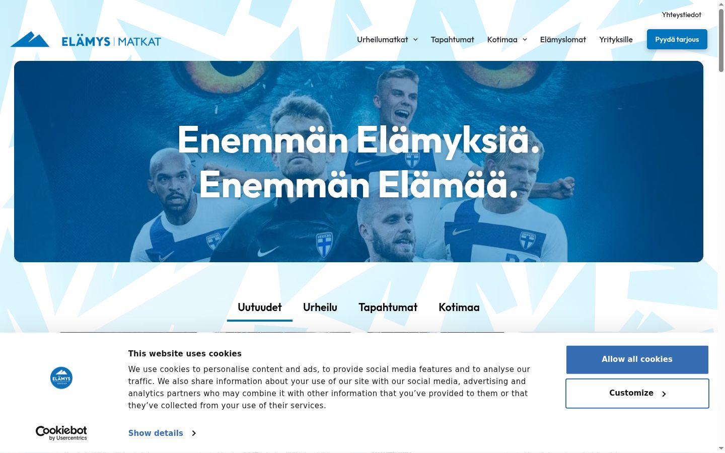 Snímek obrazovky baneru souhlasu zobrazeného před jakoukoli interakcí