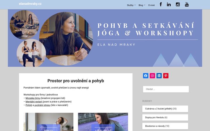 Snímek obrazovky elanadmraky.cz