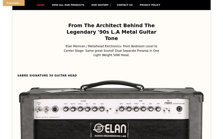 Screenshot of elanamps.com