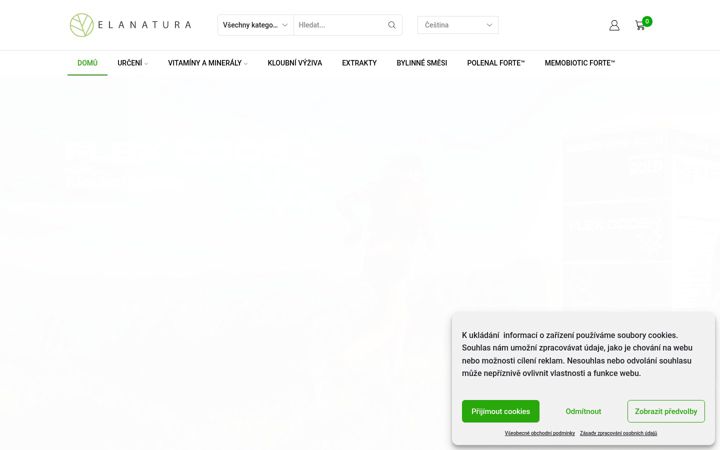 Snímek obrazovky elanatura.cz