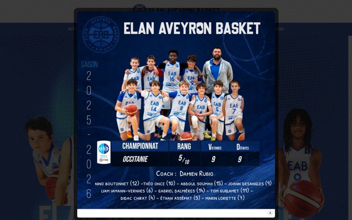 Screenshot di elanaveyronbasket.fr