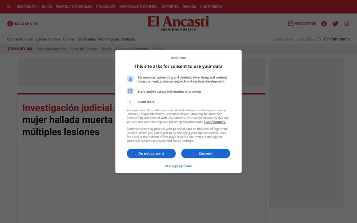 Screenshot of elancasti.com.ar