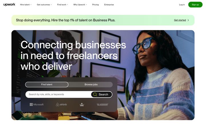 Screenshot of elance.com