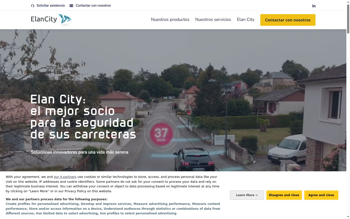 Snimka zaslona bannera za privolu prikazanog prije bilo kakve interakcije
