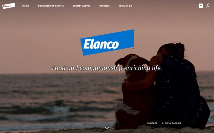 Skærmbillede af elanco.dk