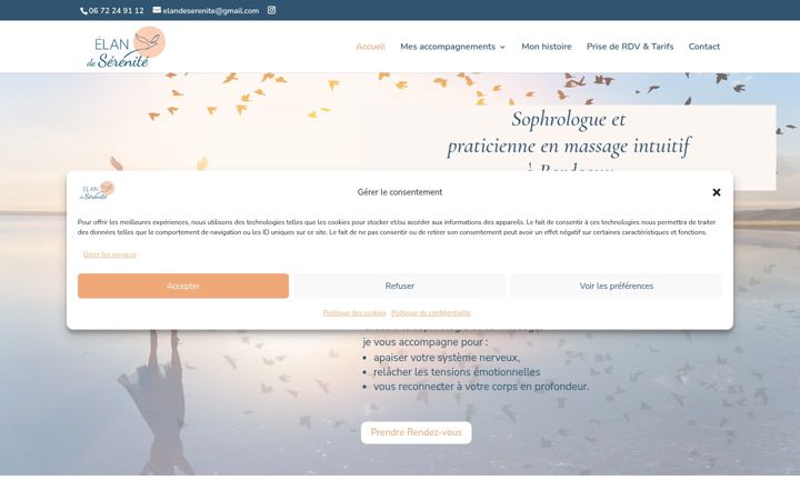 Screenshot di elandeserenite.fr