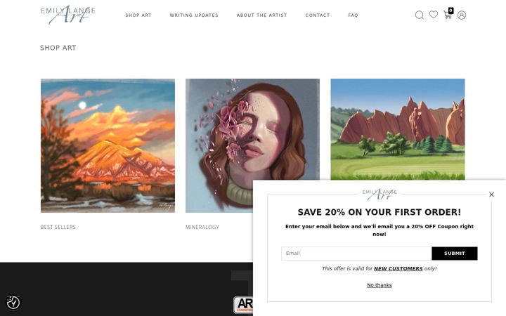 Screenshot of elangeart.com