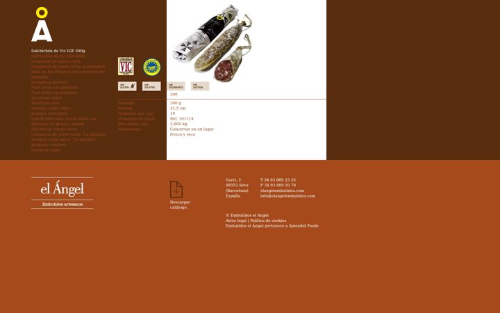 Screenshot of elangelembutidos.com
