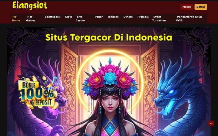 Screenshot of elangslots.com