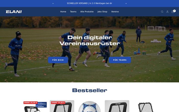 Screenshot van elani.de