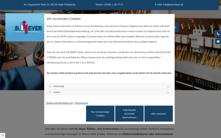 Screenshot van elanmeyer.de