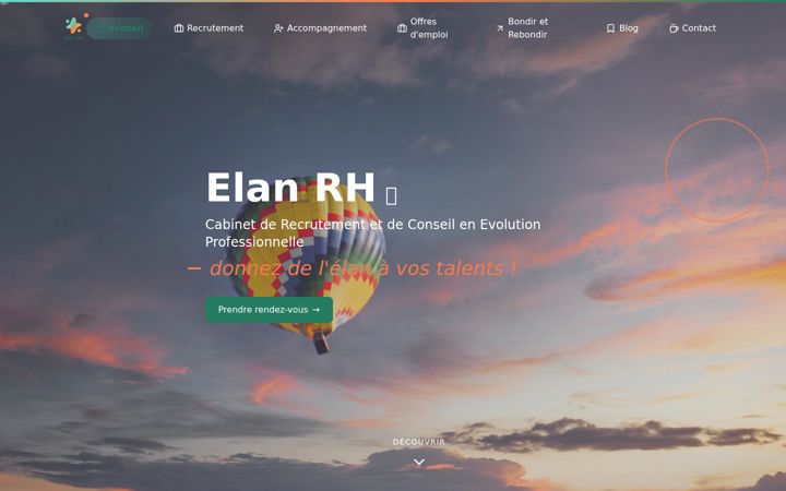 Screenshot of elanrh.com