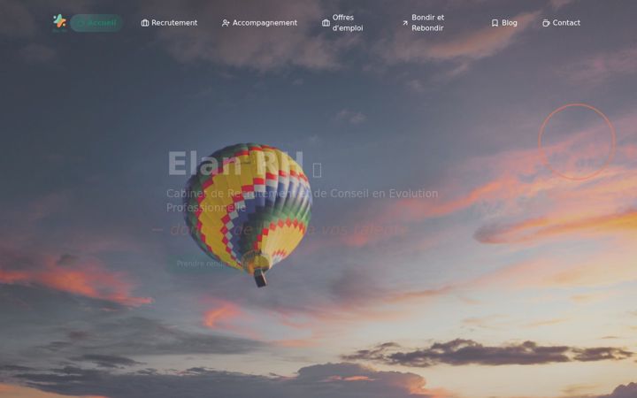 Screenshot di elanrh.fr