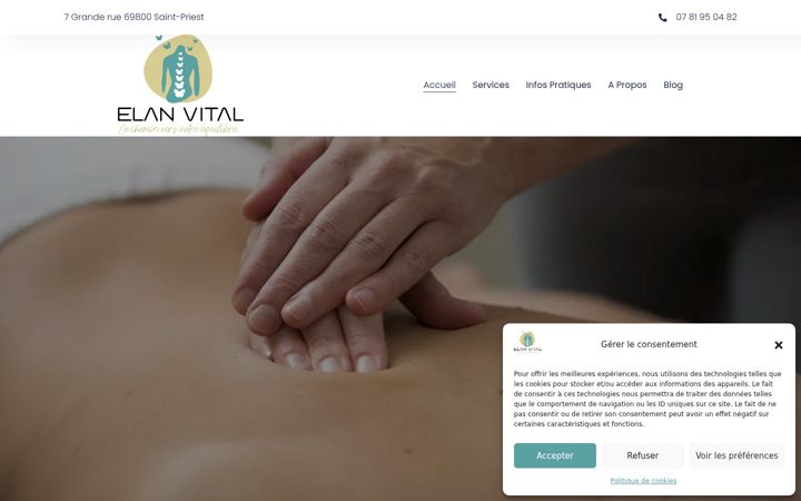 Screenshot di elanvital-massage.fr