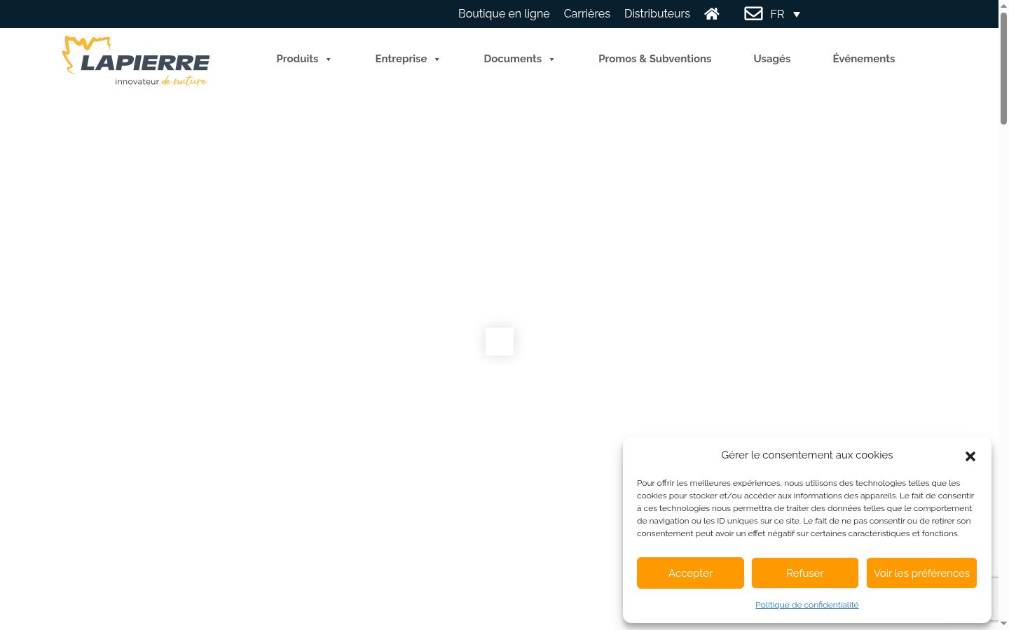Screenshot des Einwilligungsbanners vor jeglicher Interaktion