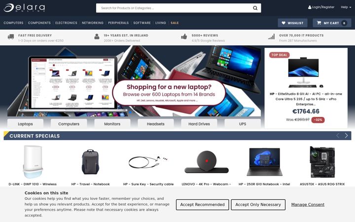Screenshot of elara.ie