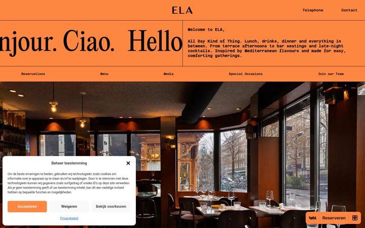 Ekrānuzņēmums no elarestobar.nl