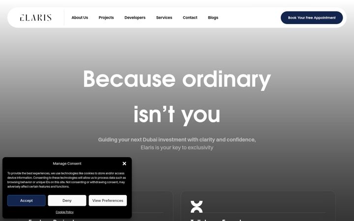 Screenshot of elarisrealestate.com