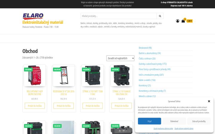 Screenshot of elaro.eu