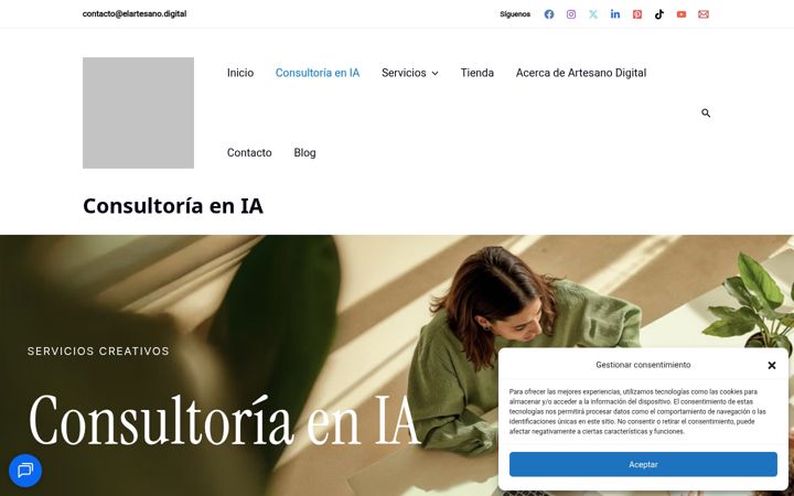 Screenshot of elartesano.digital
